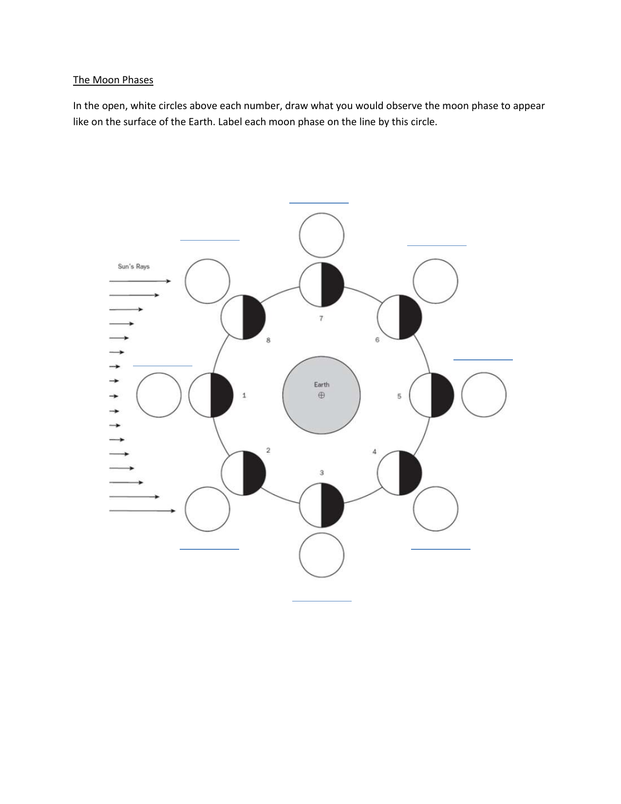 Moon Phases Worksheet Pdf Pro Worksheet