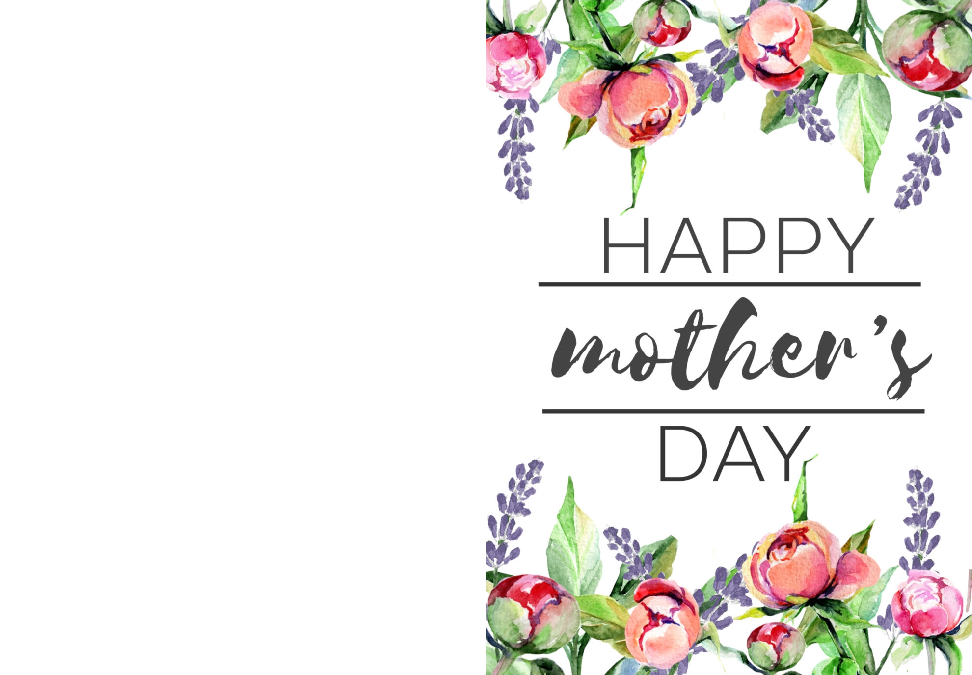 mother's day card template free printable