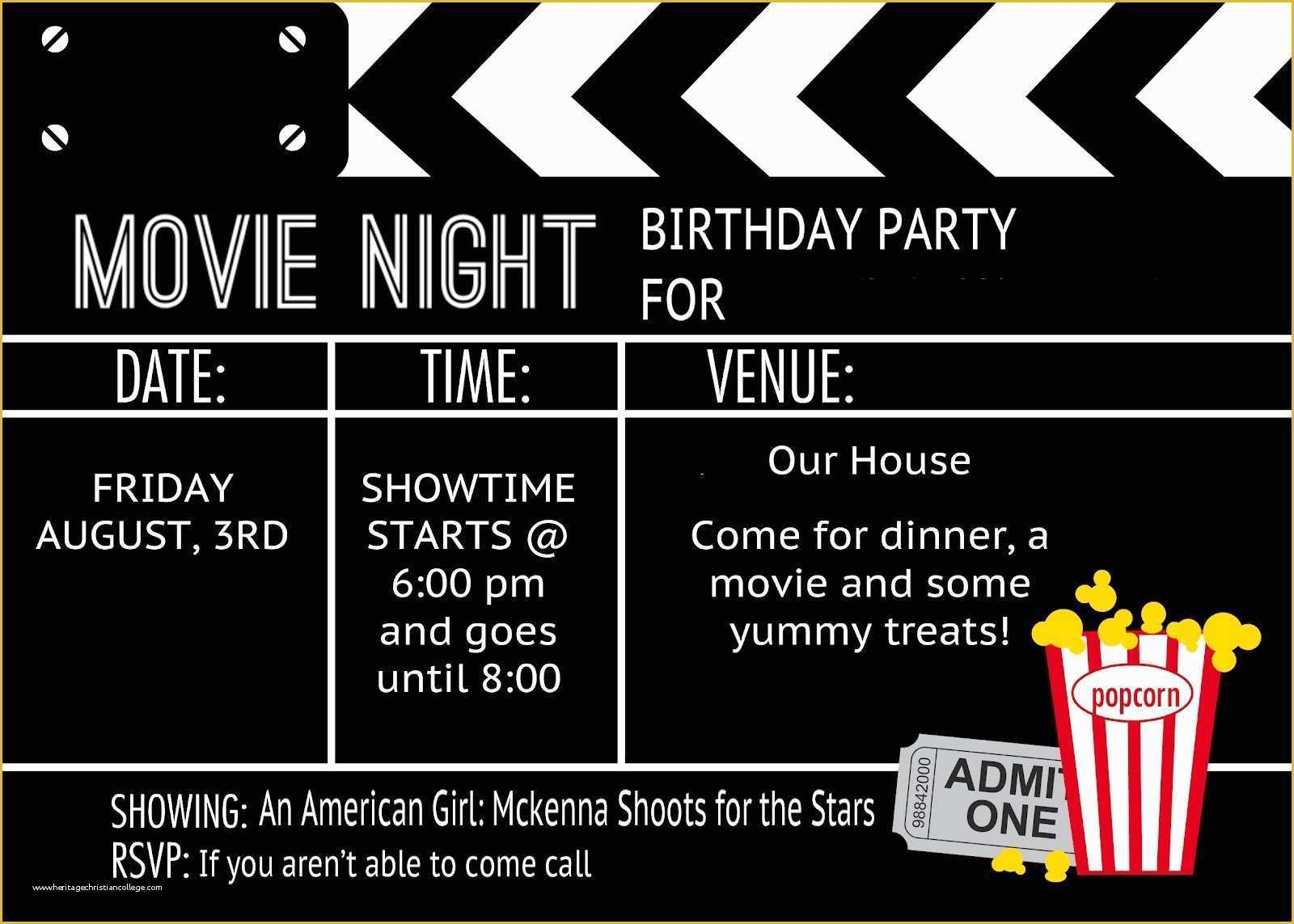 Movie Ticket Invitation Template Free Of Movie Ticket Invitation 