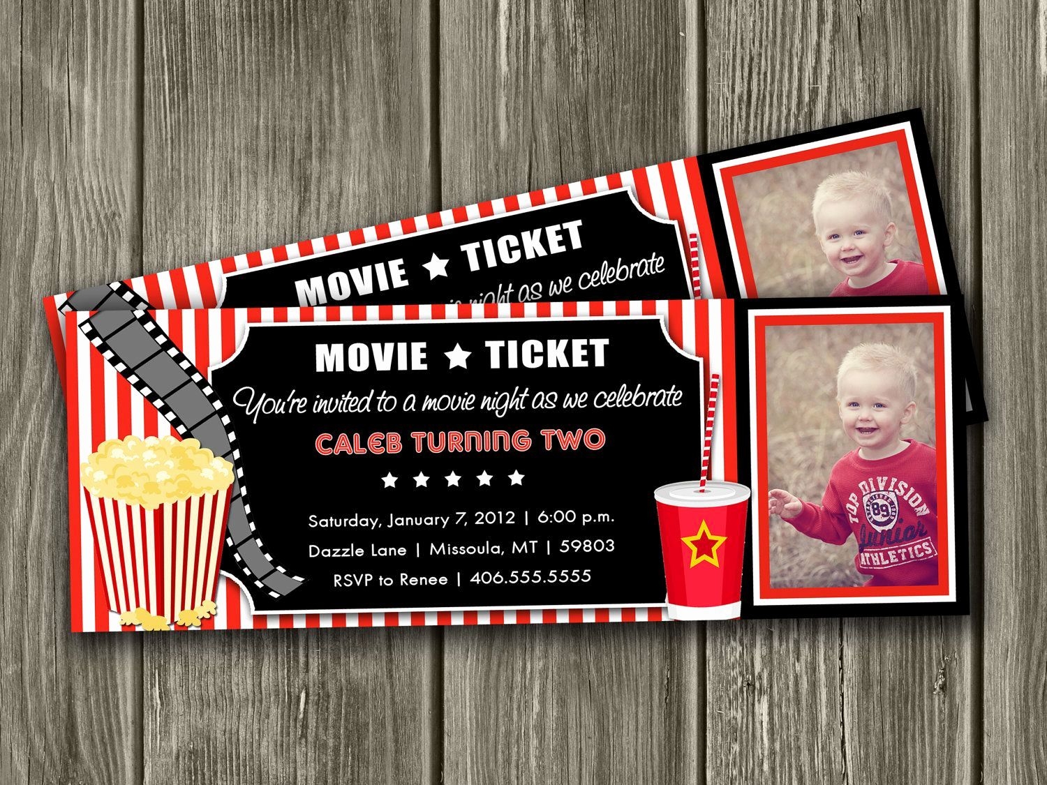 movie ticket invitation template free