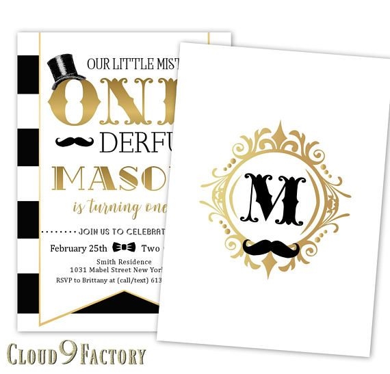 mr onederful invitation template