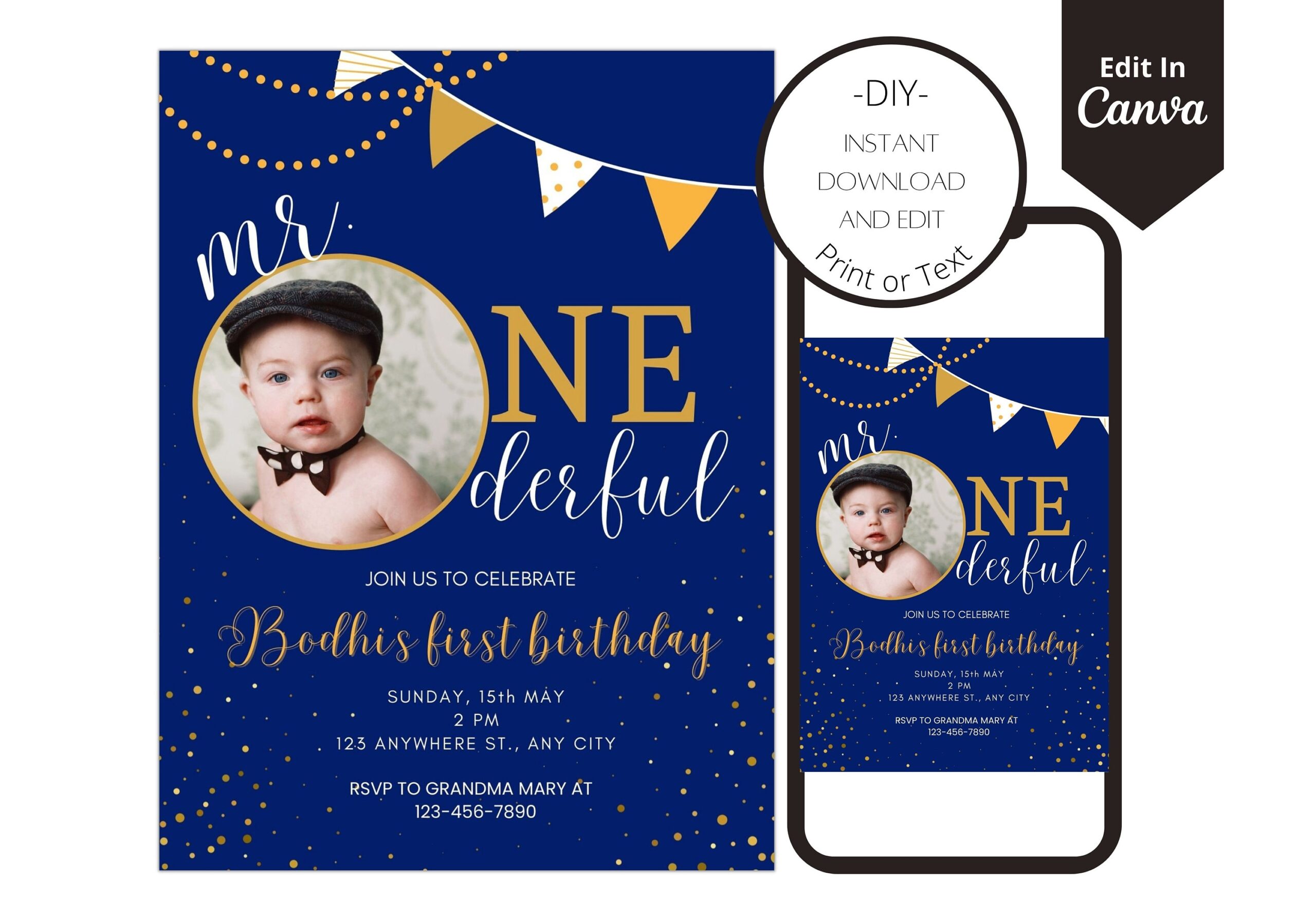 Mr Onederful Invitation Template Mr Onederful Invitation Mr Onederful 