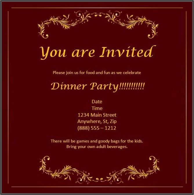 Ms Word Invitation Template Free Invitations Resume Examples 