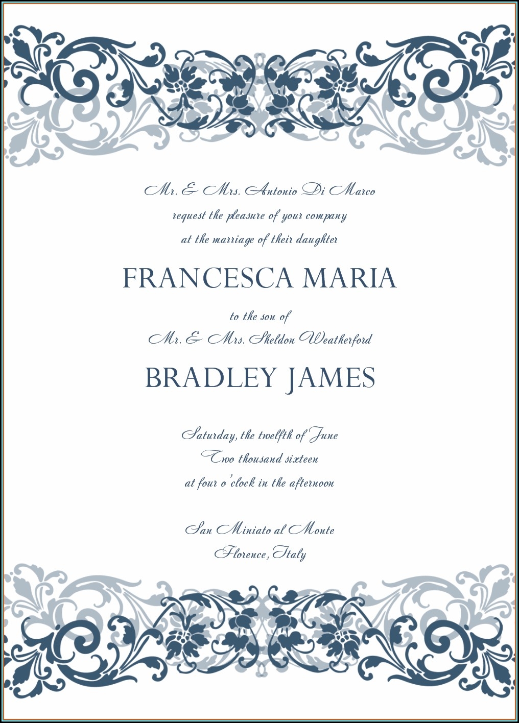 Ms Word Wedding Invitation Templates Free Download Invitations