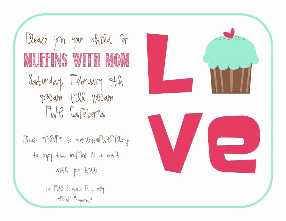 Muffins With Mom Invitation