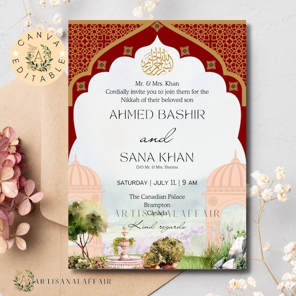 Mughal Invitation Etsy