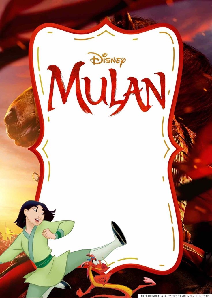 Mulan Birthday Invitation Templates Birthday Invitation Templates 