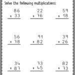 Multiplication 2 Digit By 2 Digit Worksheet Multiplication Worksheets