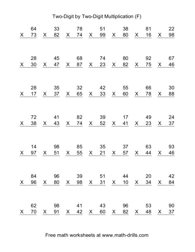 multiplication multi digit worksheets