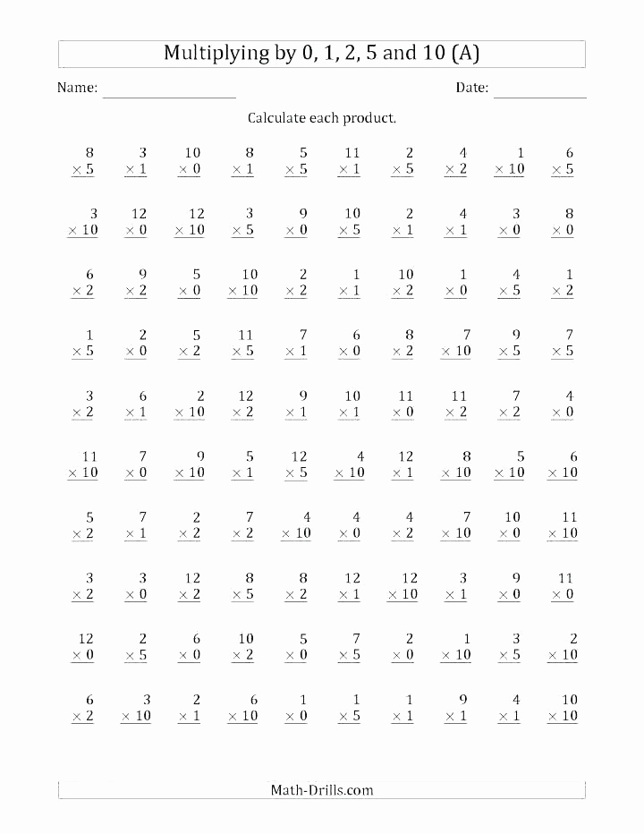 Multiplication Facts Worksheet Generator New 25 Multiplication Facts 