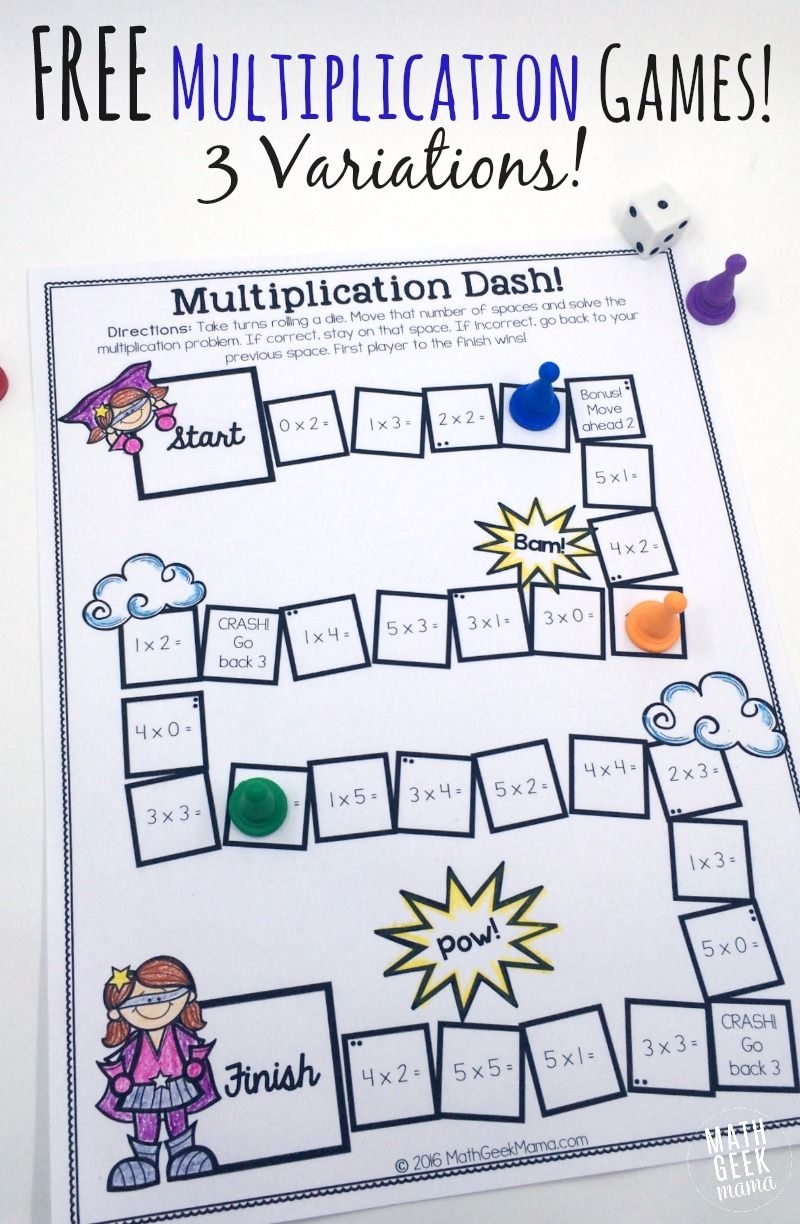 Multiplication Games For 4th Graders Worksheets Free Printable