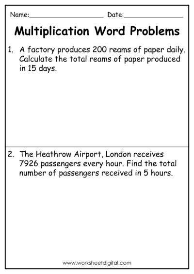 Multiplication Sums Worksheet Digital Worksheets Library