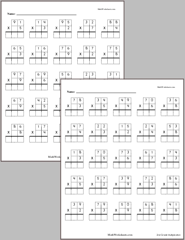 Multiplication Worksheets For 2nd Graders Free With No Login 