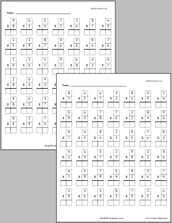 multiplication worksheets for 2nd graders