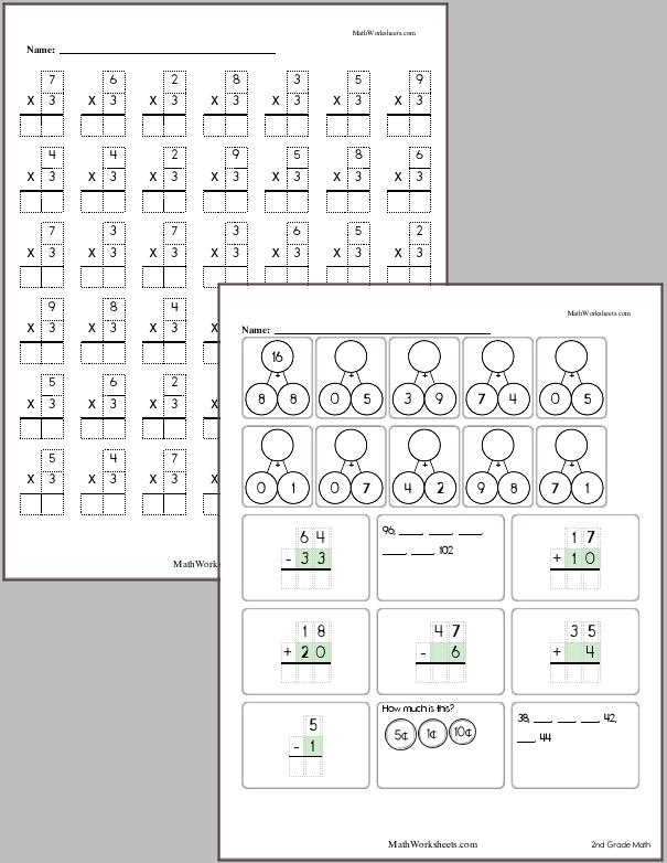 Multiplication Worksheets For 2nd Graders Free With No Login 
