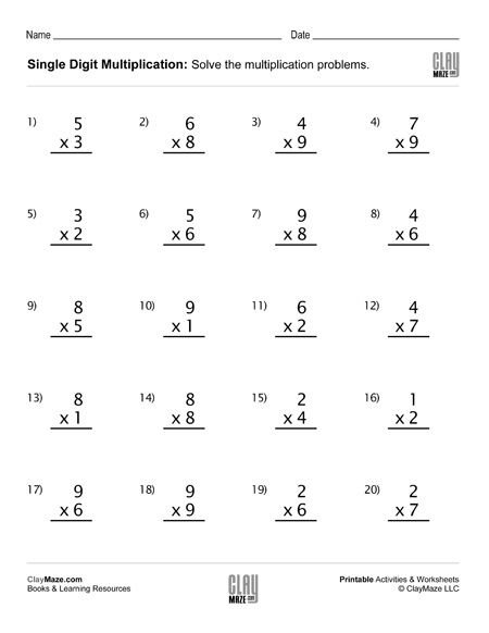 Multiplication Worksheets Multiple Digit Worksheets Library
