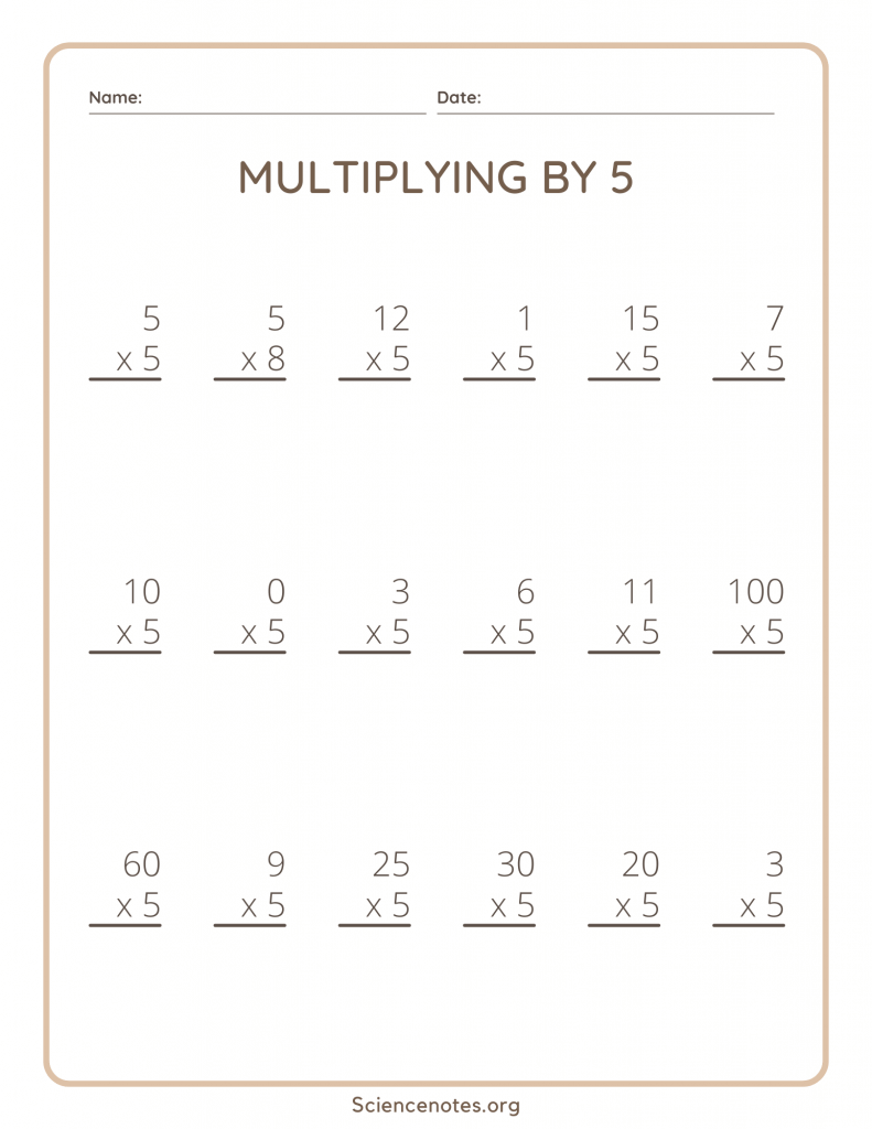 multiplication homework worksheets