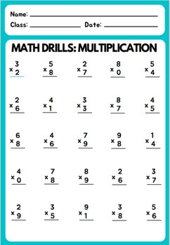 Multiply Single Digit Single Digit Multiplication Worksheet By 