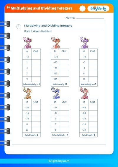 Multiplying And Dividing Integers Worksheets PDFs Brighterly 