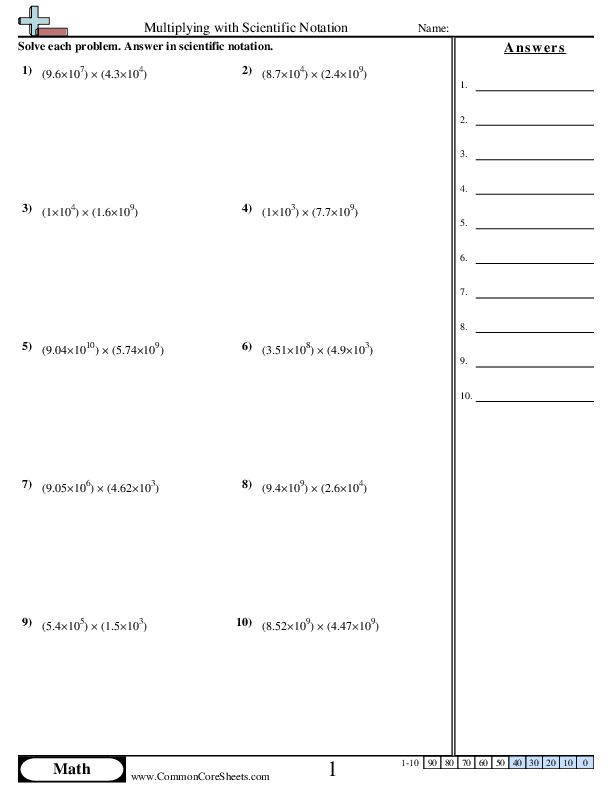 Multiplying With Scientific Notation Worksheet Download Worksheets 
