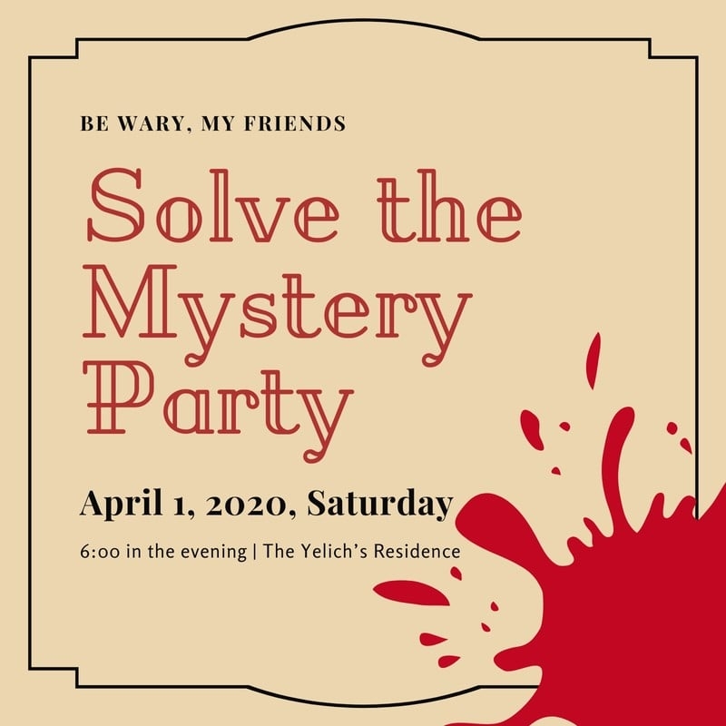 Murder Mystery Invitation Template TUTORE ORG Master Of Documents