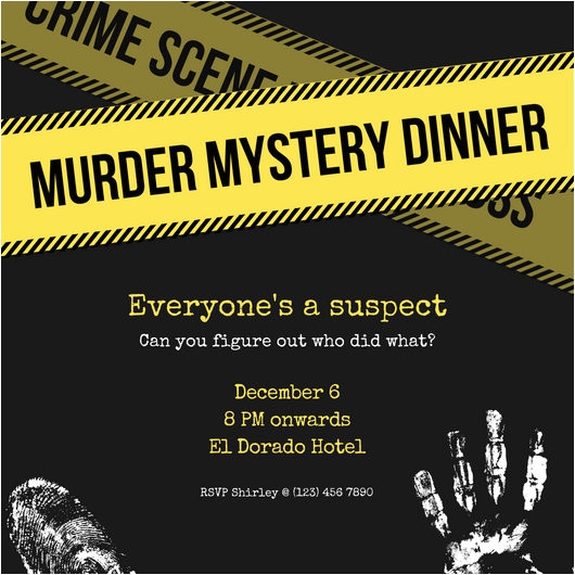 murder mystery invitation template