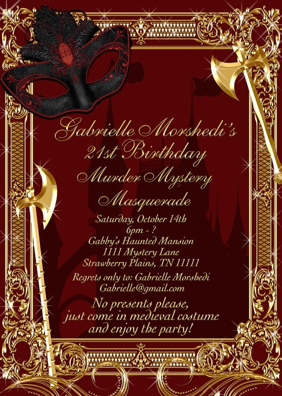 Murder Mystery Invitations Templates Free