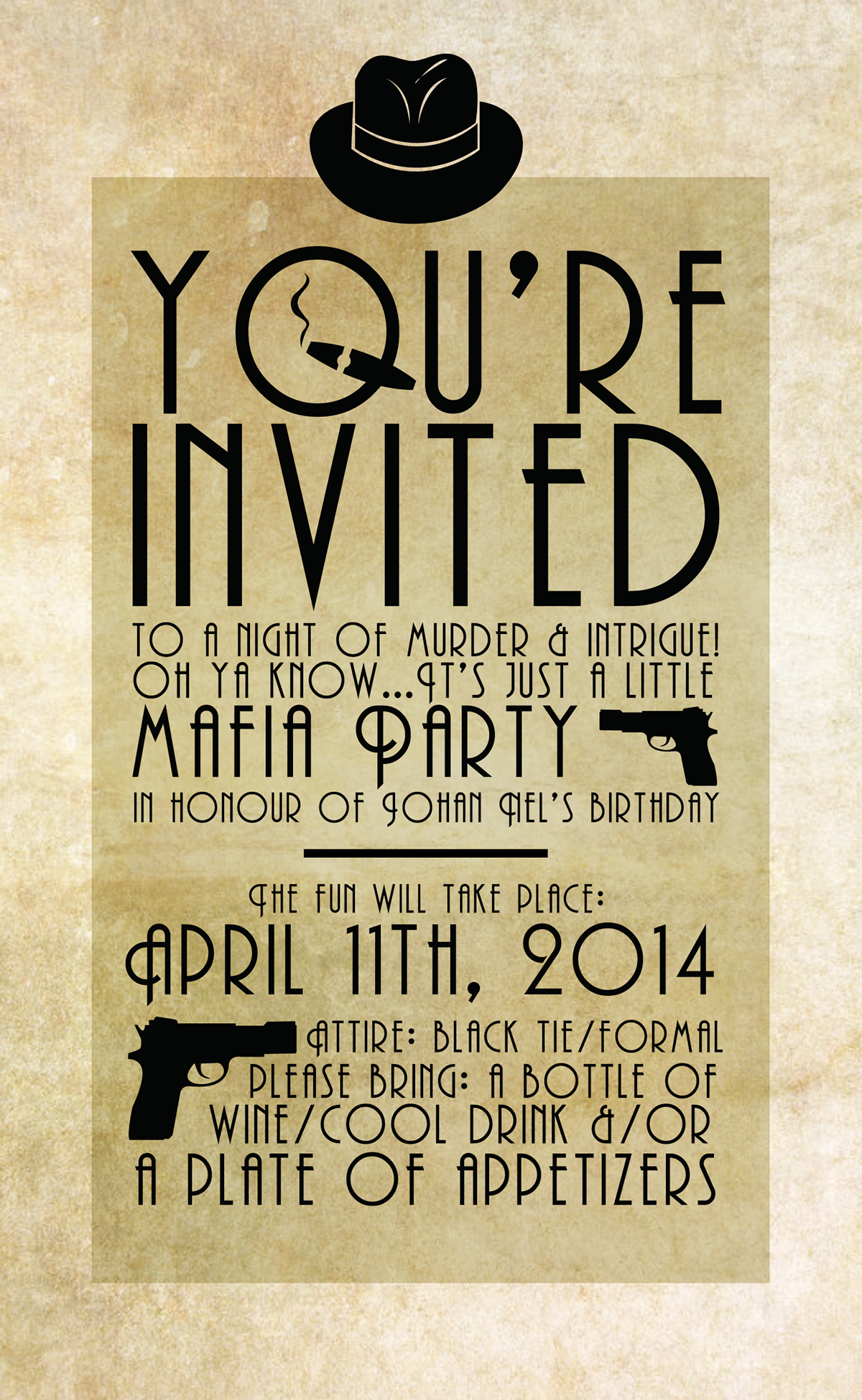 Murder Mystery Party Invite Behance