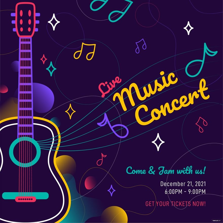 Music Concert Invitation Vector In Illustrator SVG JPG EPS PNG 