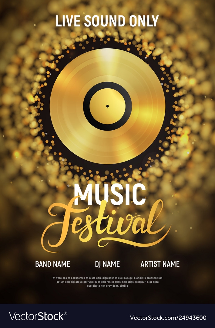 Music Festival Poster Template Musical Invitation Vector Image
