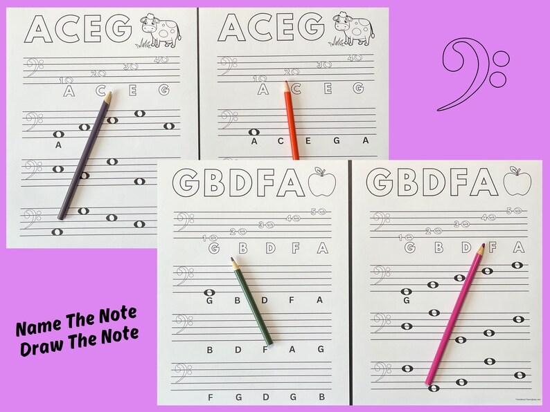 music note name worksheets