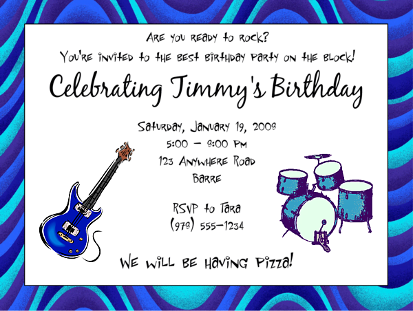 music themed invitation template free