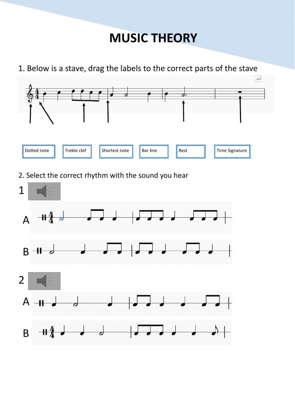 Music Theory Worksheet Live Worksheets Worksheets Library