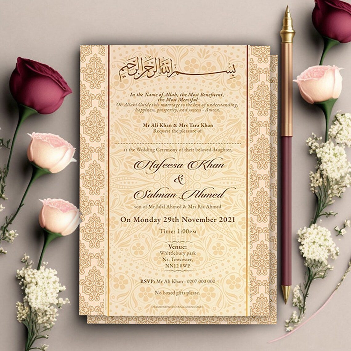 muslim invitation card template