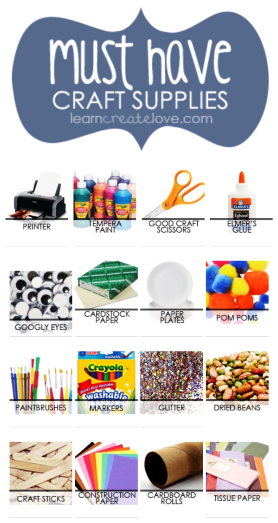 Must Have Craft Supplies List For Kids