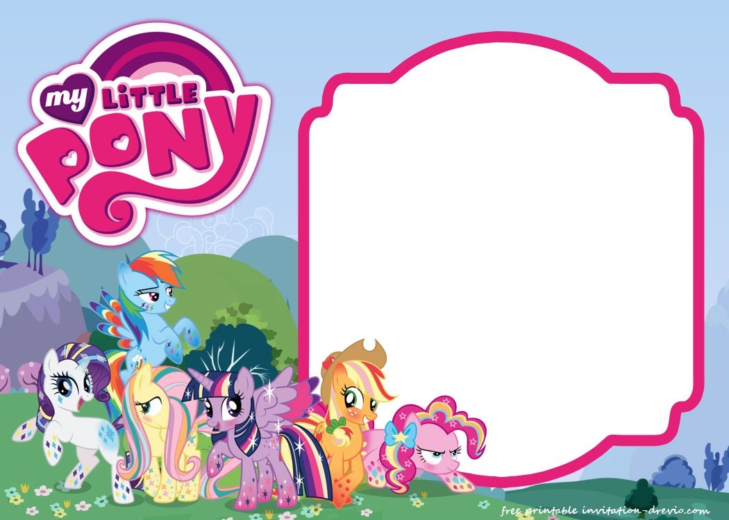 My Little Pony Birthday Invitation Template Equestria Edition DREVIO