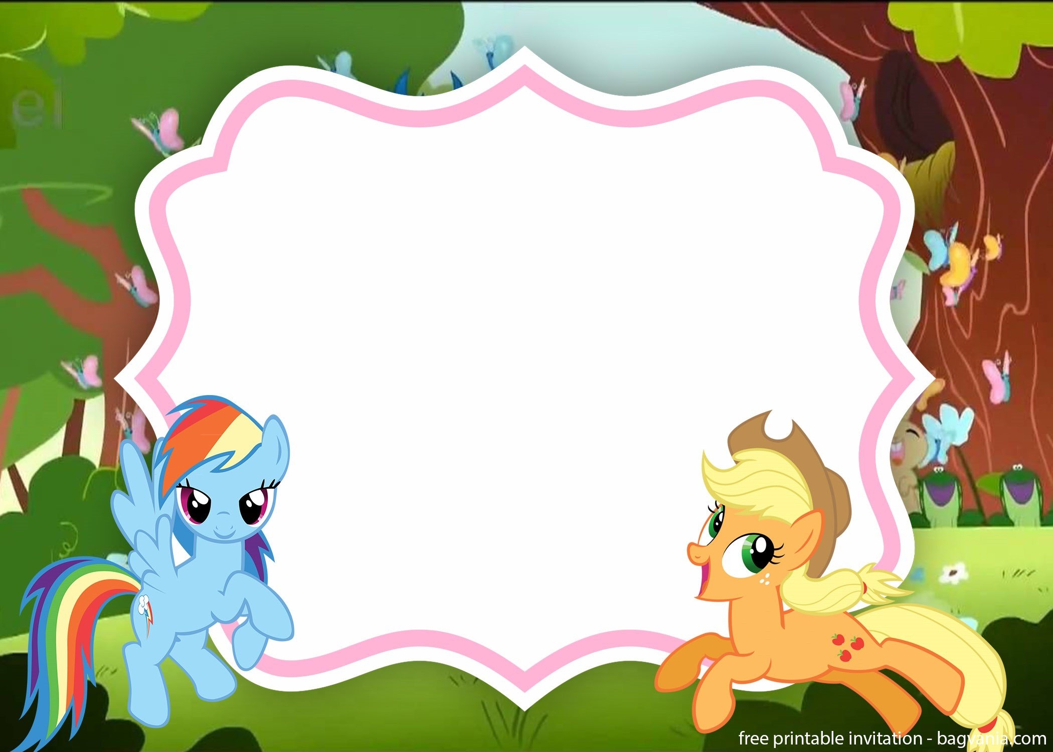 My Little Pony Free Invitation Template