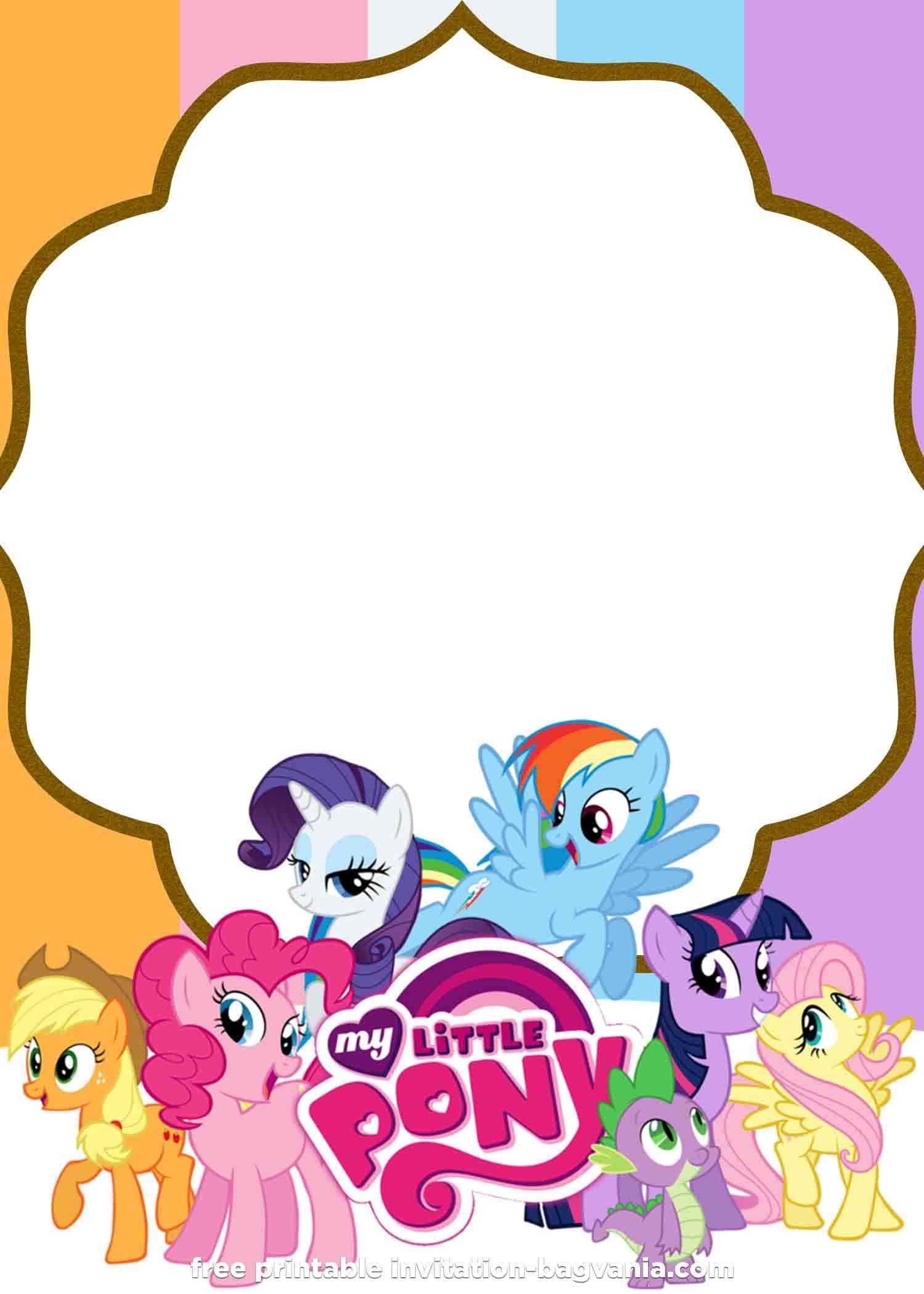 My Little Pony Free Invitation Template