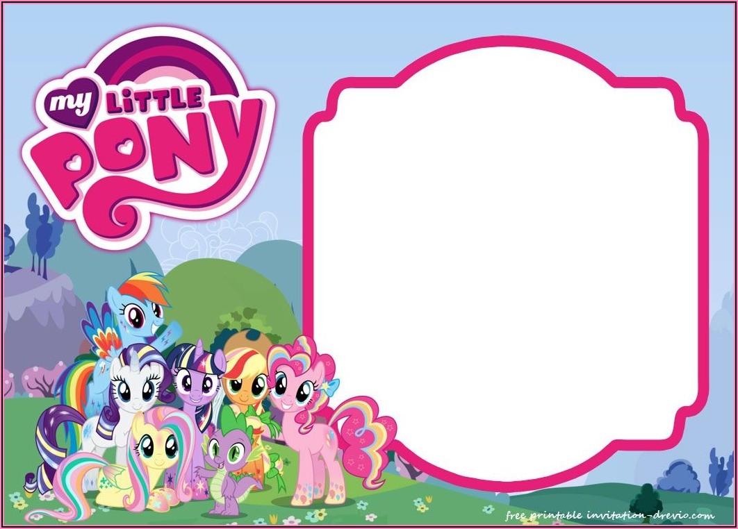 My Little Pony Template Invitations Invitations Resume Examples