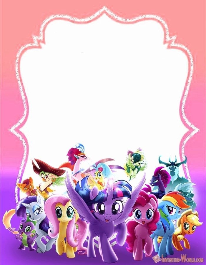 My Little Pony Template Invitations Printable Word Searches