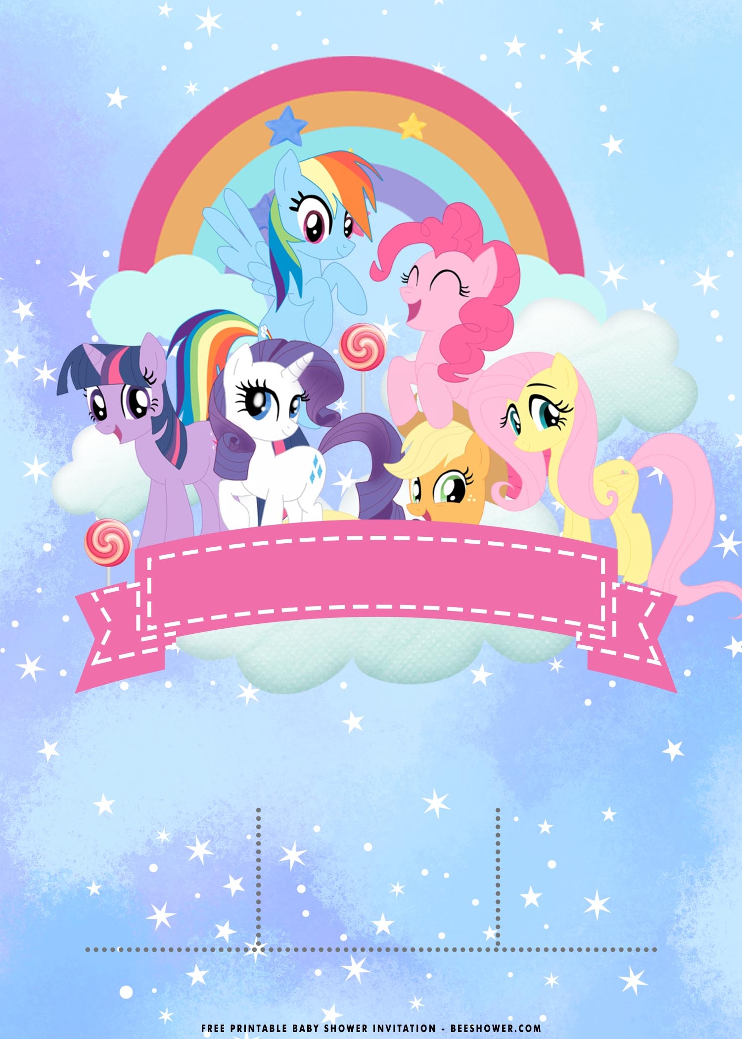 My Little Pony Template Invitations