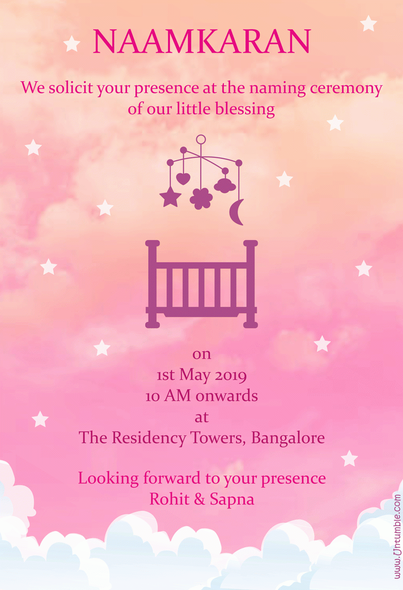 naming ceremony invitation card template free download pdf