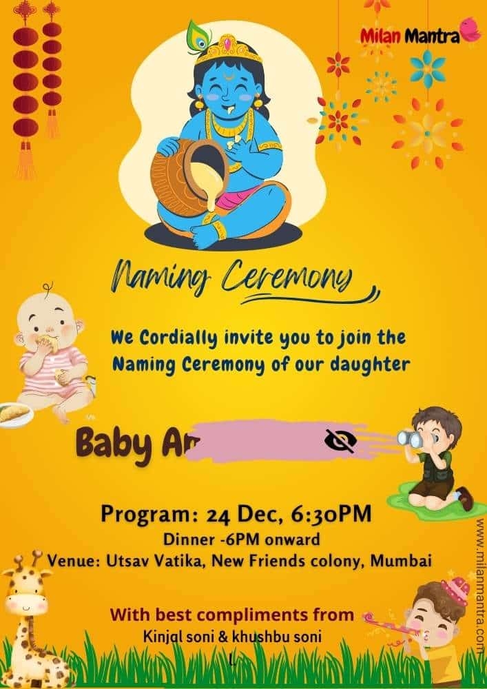 Naming Ceremony Invitation In Marathi Text Infoupdate