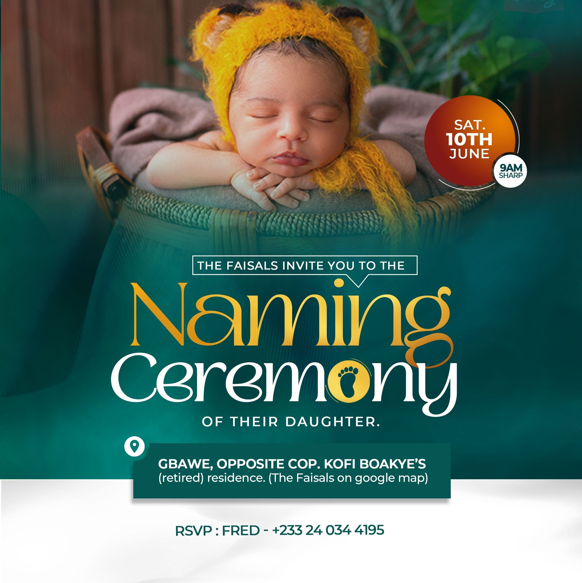 Naming Ceremony Invite New Social Media Design Graphics Graphic 