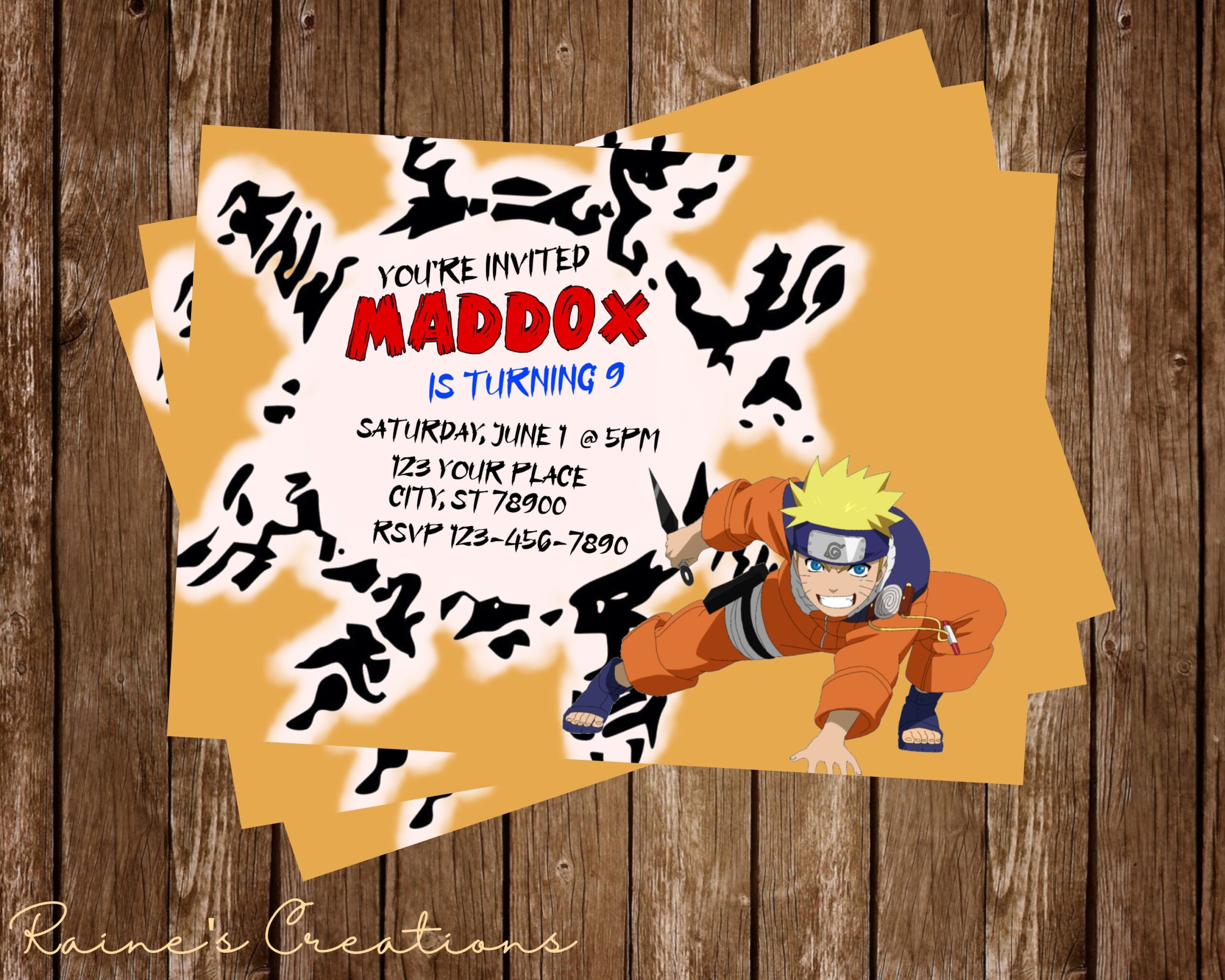 Naruto Invitation Template Free