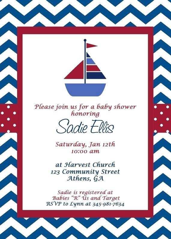 nautical birthday invitation template free