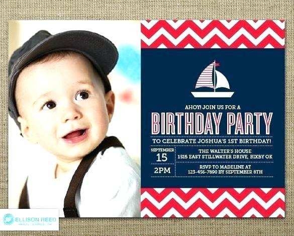 Nautical Birthday Invitation Template Free Cards Design Templates