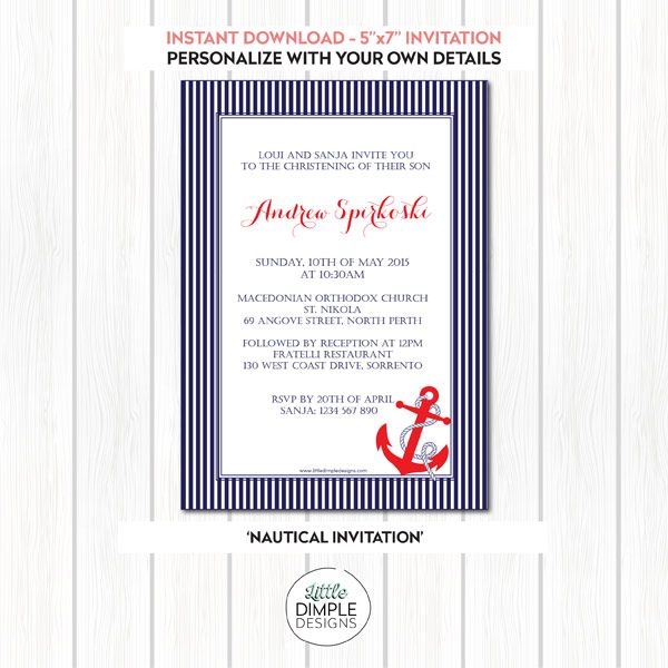 nautical invitation template