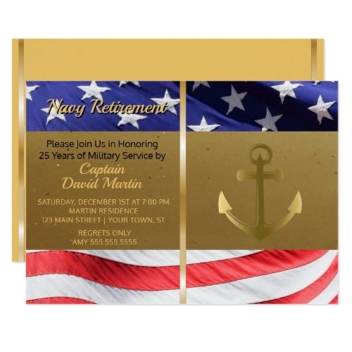 navy retirement invitation template