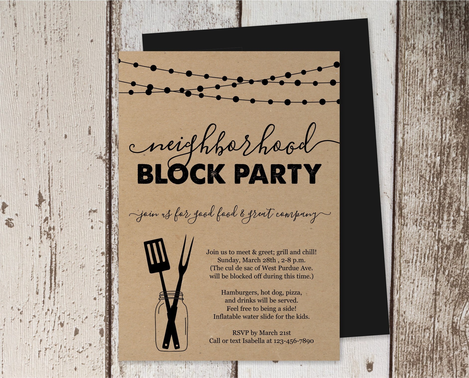 neighborhood block party invitation template free